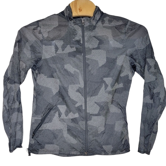 Lululemon‎ Active Jacket Reflective Geo Camo Obsidian Men's Full Zip Medium M - Picture 1 of 5